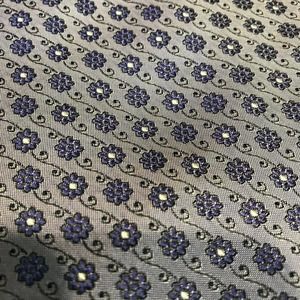 Allea Milano Mens Geometric 100% Silk Tie Made In Italy Purple Flower W 4" l 58"